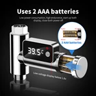 Цифровой термометр для душевой воды, разбрызгиватель, смеситель, светодиодный измеритель температуры воды, 360 градусов, вращающийся термометр для ванной комнаты