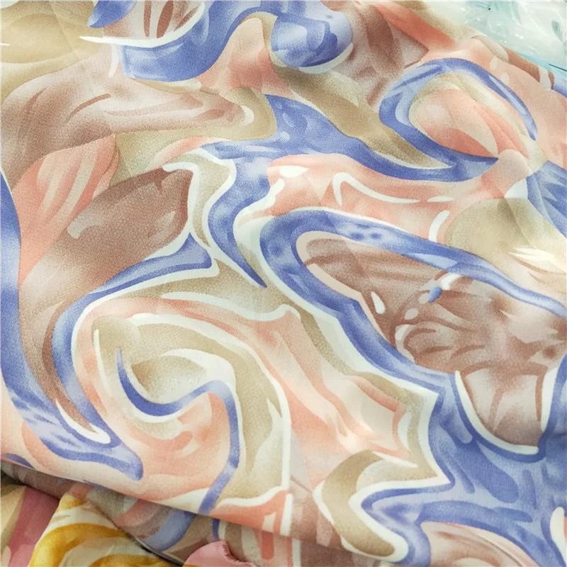 

New Style Impervious Color-printed Fabric Fashion Dress Shirt Half-length Wrap Skirt Chui Shun Floral Fabric Challie Jacquard
