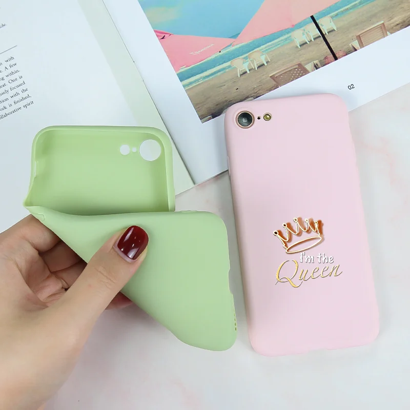 Силиконовый чехол карамельных цветов для iPhone 6S 7 8 Plus X мягкий XS MAX XR 6 бампер задний