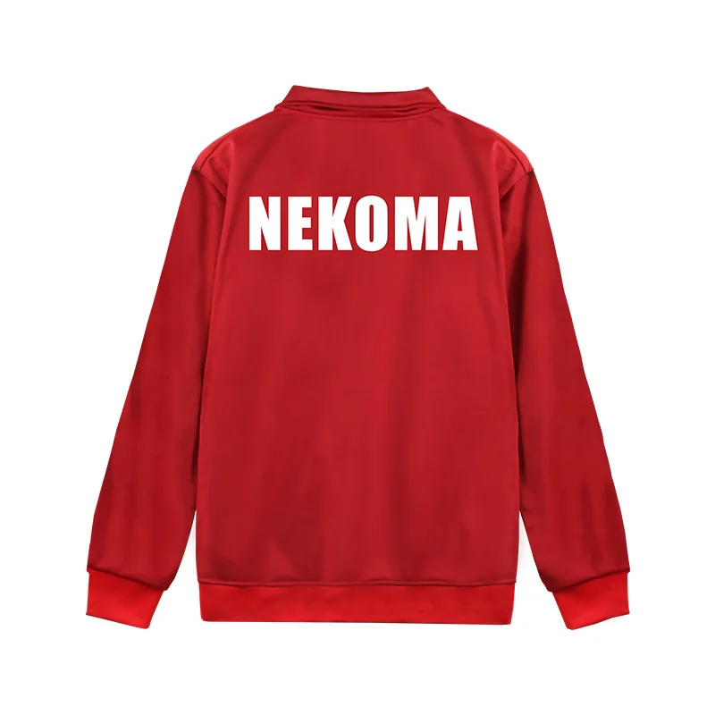 Anime Haikyuu!! Nekoma Fukurodani Jacket Coat Cosplay Costume Haikiyu Jersey Sportswear Uniform Men Women Sweatshirt C35M32