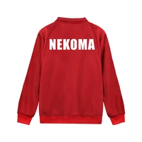 anime haikyuu nekoma fukurodani jacket coat cosplay costume haikiyu jersey sportswear uniform men women sweatshirt c35m32