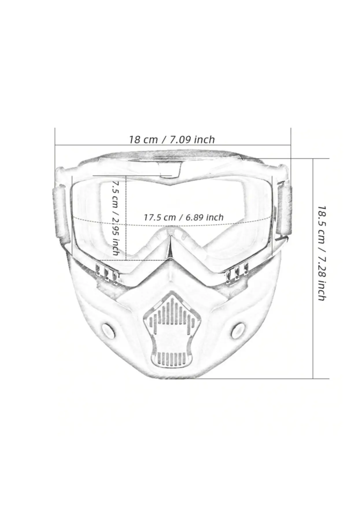Съемные очки для сноуборда и лыж дышащая Снежная маска на все лицо |