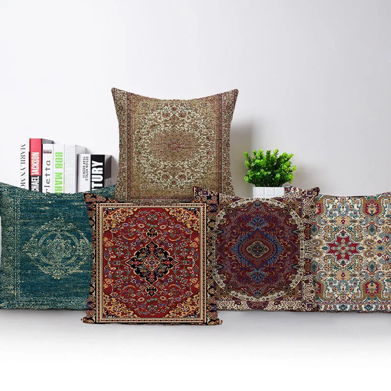 

Vintage family style pillowcase home decor decorative pillows linen pillow cover luxury pillow