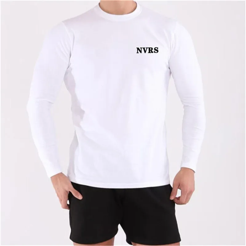 

Мужской пуловер с длинным рукавом, Классическая футболка, Свободный Топ для спортзала, фитнеса, модная повседневная одежда в стиле хип-хоп, ...