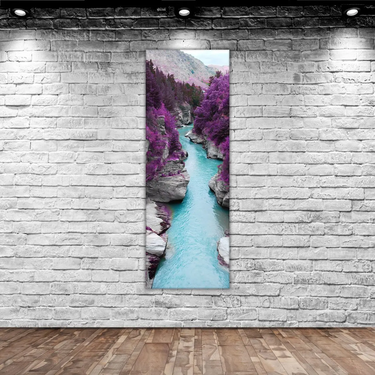 

BK домашний пейзаж панорамный вертикальный холщовый стол 100x35cm-1