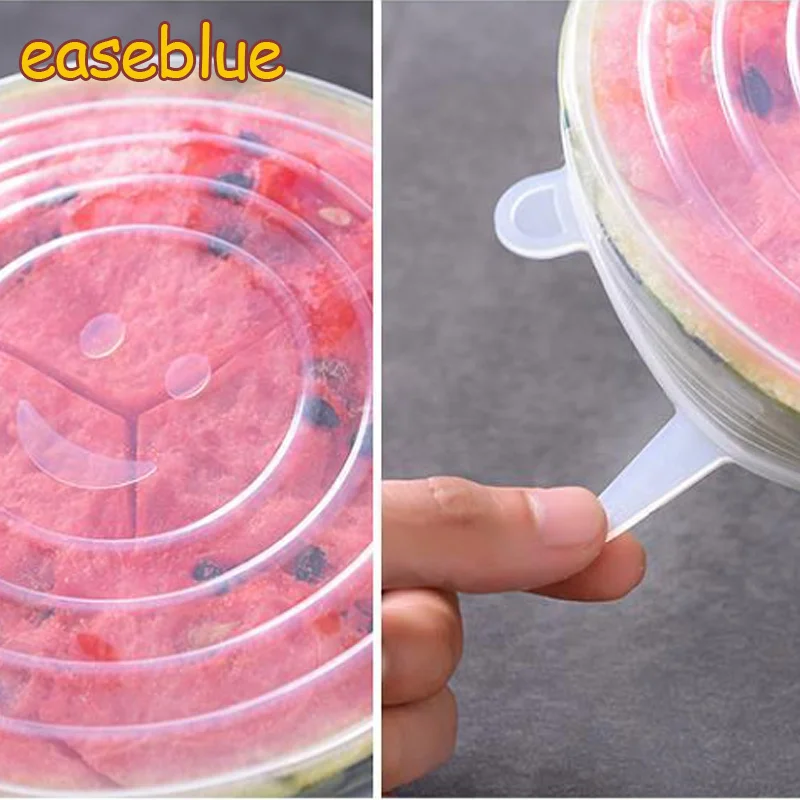 6 шт./компл. универсальная рифленая Крышка для чаши и горшка приготовления пищи |