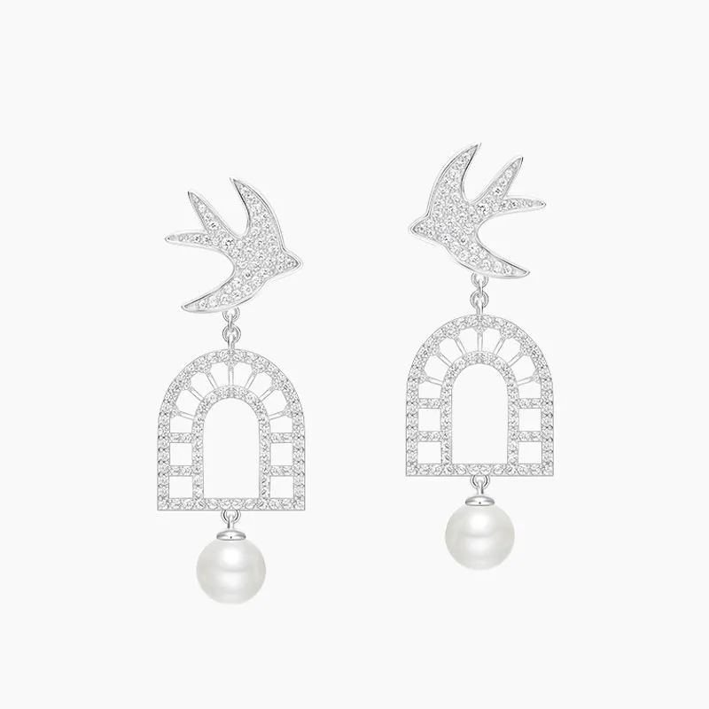 

Женские серьги-подвески из серебра 925 пробы, с фианитом