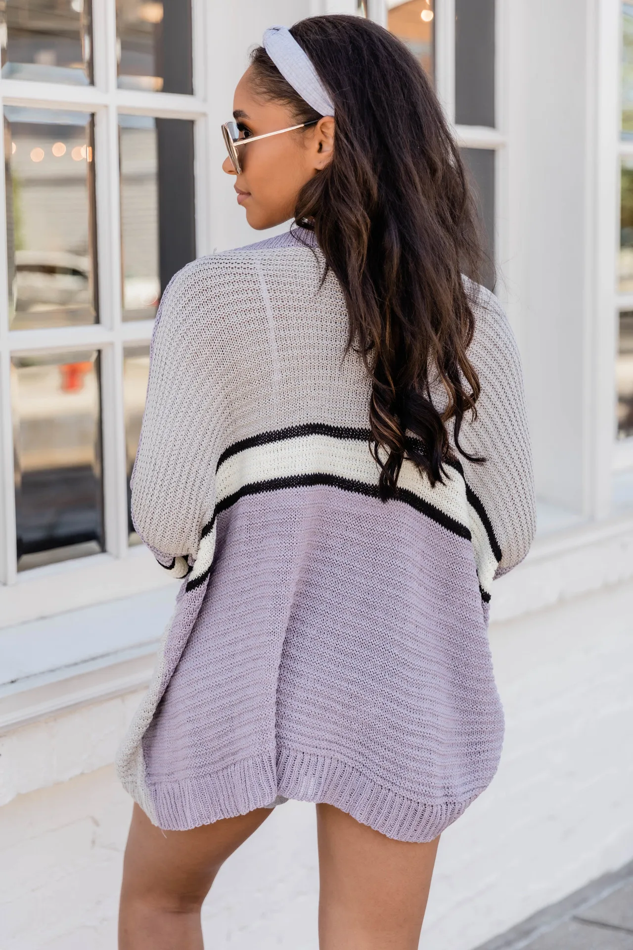 

WEPBEL Fashion Casual New Loose Autumn Winter Striped Pullover Women's Sweater Fashion Women Sweater