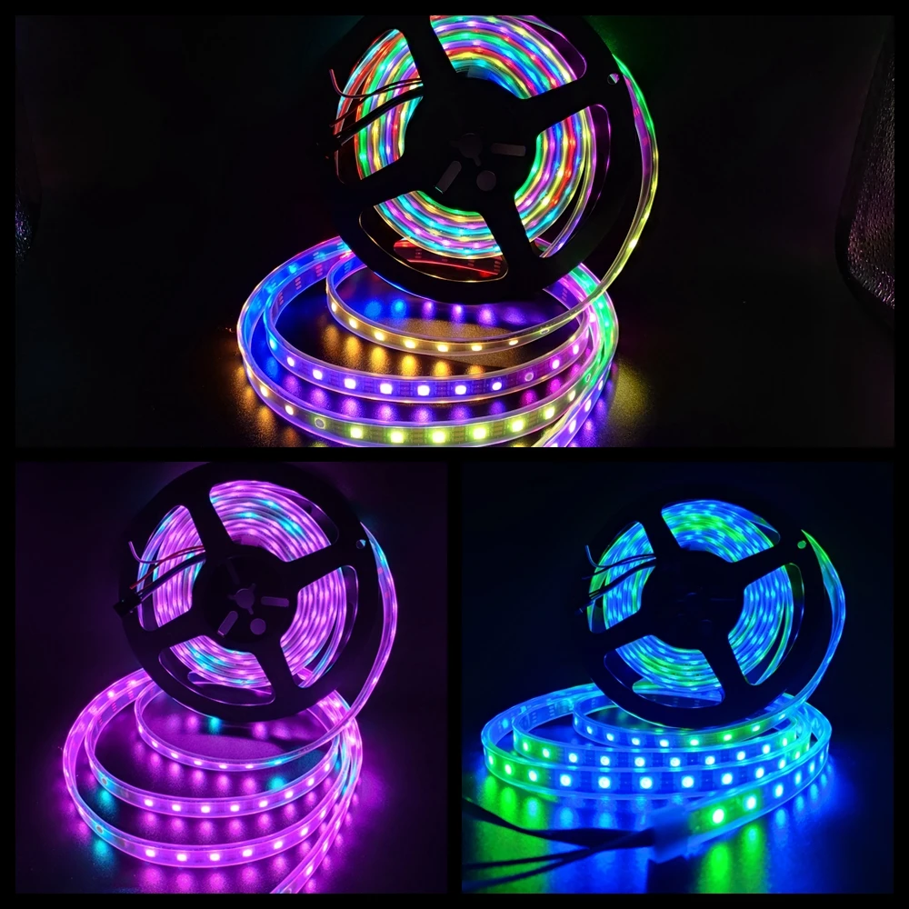 Светодиодная лента WS2811 WS2812B WS2813 WS2815 30/60/144 PixeIs/Leds/M Smart RGB светильник ная