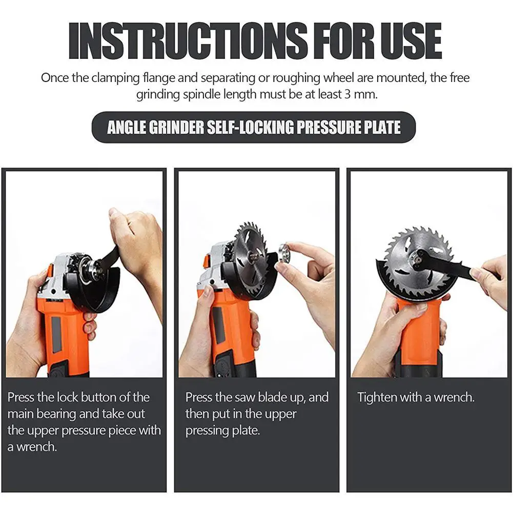 

M14 Thread Angle Grinder Lock Plate Chuck Angle Grinder Manual Accessories Plate Pressure Rotation Quick Self-locking C3C2