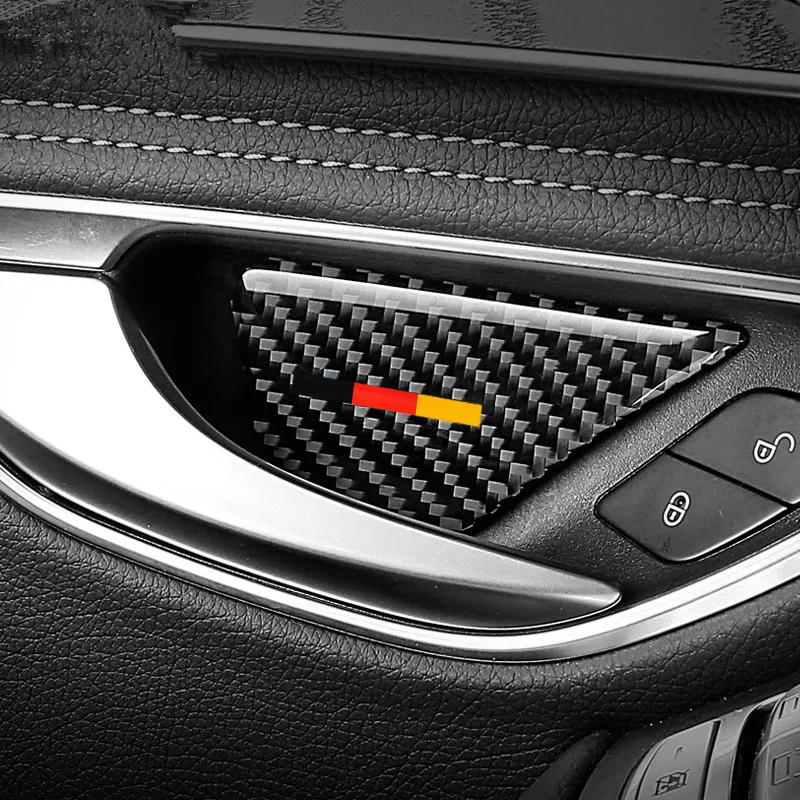 

Углеродное волокно, наклейки на внутреннюю дверную ручку, Накладка для Mercedes Benz E Class W213 2016-2018, аксессуары для интерьера