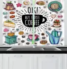 Занавески для кухни, кофейные занавески, занавески для кухни, домашний декор, занавески для гостиной