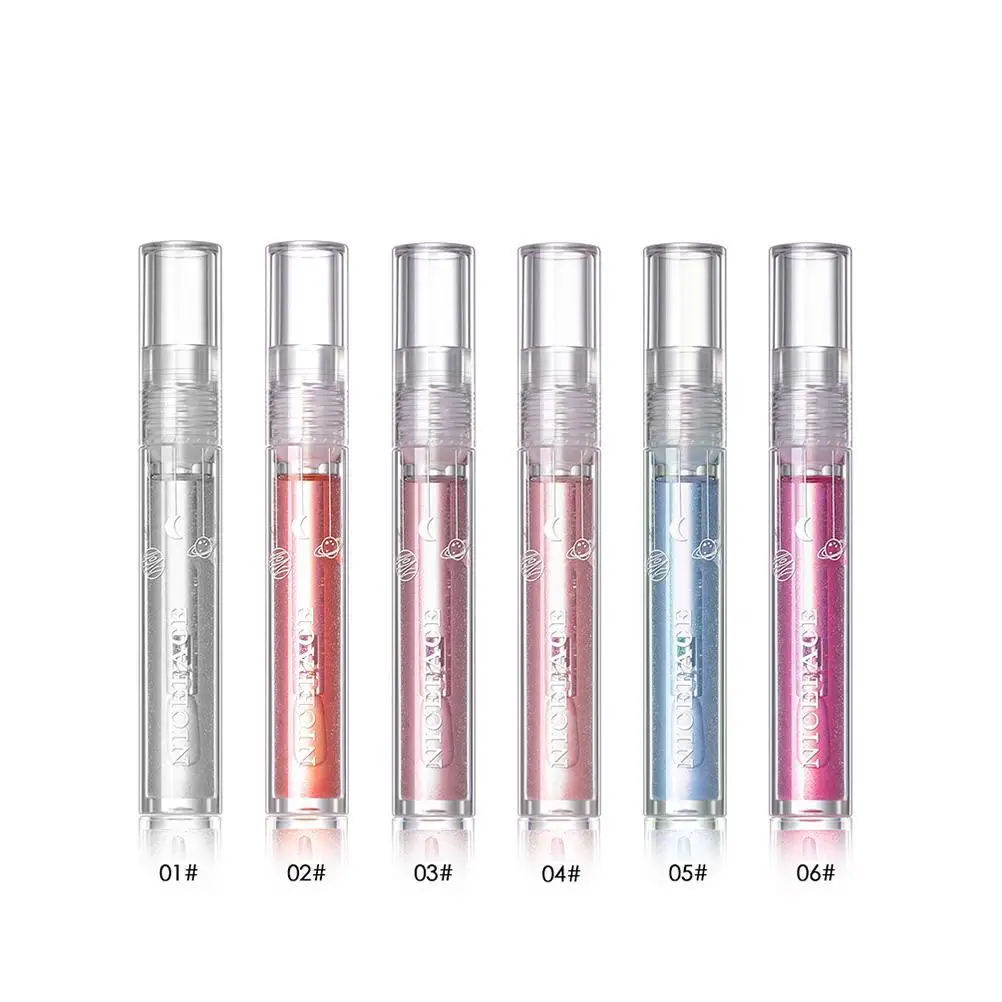 

6pcs Transparent Lip Gloss Moisturizing Waterproof Long Lasting Not Easy To Fade Glittering Water Gloss Lip Gloss Lip Makeup