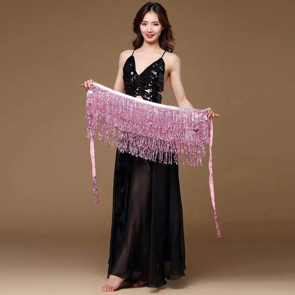 Женский костюм для танца живота пояс с блестками шифоновая юбка Лидер продаж