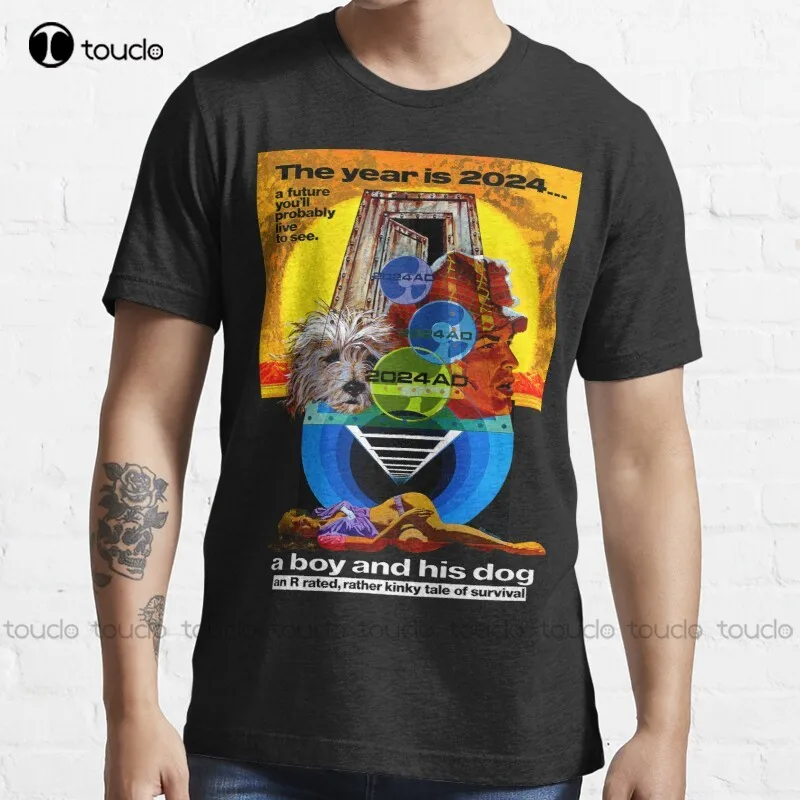 

New A Boy And His Dog T-Shirt Black Tshirt Men Cotton Tee Shirt S-3Xl
