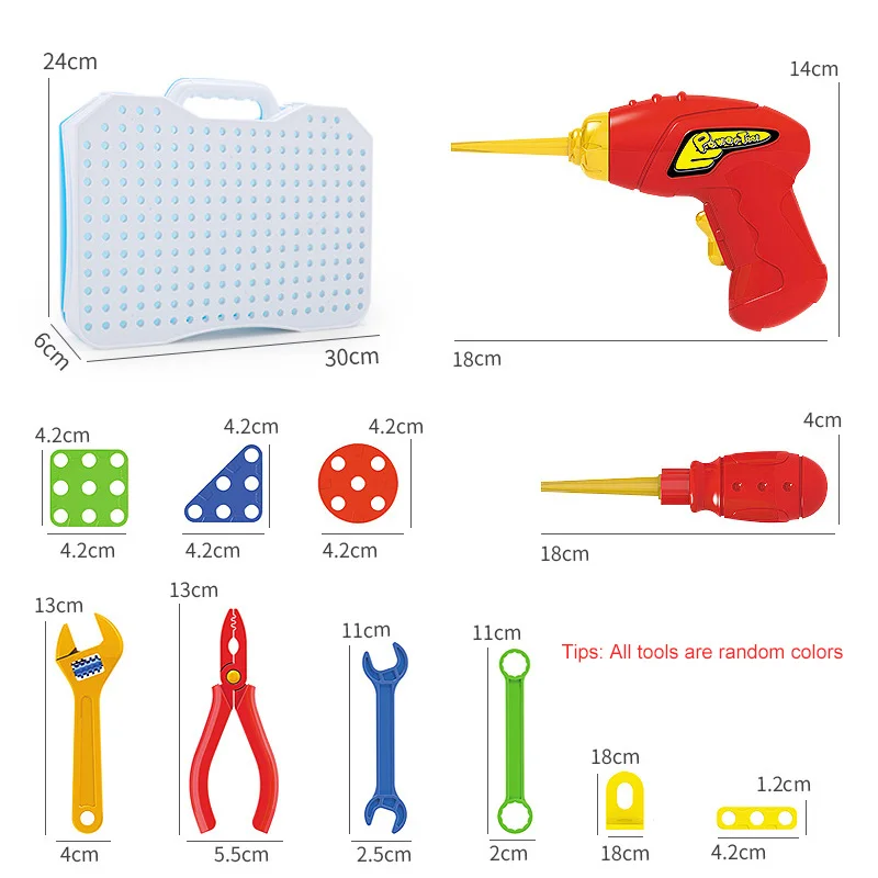 

Electric Drill Screw Group Nut Disassembly Toy for Kids Mosaic Puzzle Assembled Toy Children STEM Learning Educational Game Gift