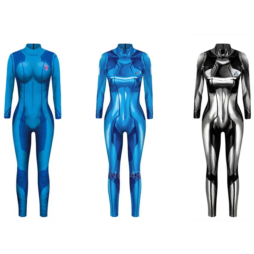 Женский сексуальный Облегающий комбинезон Zentai с 3D принтом боевая униформа воина