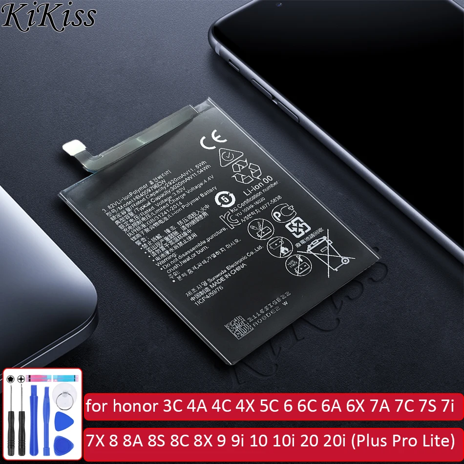 Аккумулятор для huawei honor 3C 4A 4C 4X 5C 6 6C 6A 6X 7A 7C 7S 7i 7X 8 8A 8S 8C 8X 9 9i 10 10i 20 20i (Plus Pro