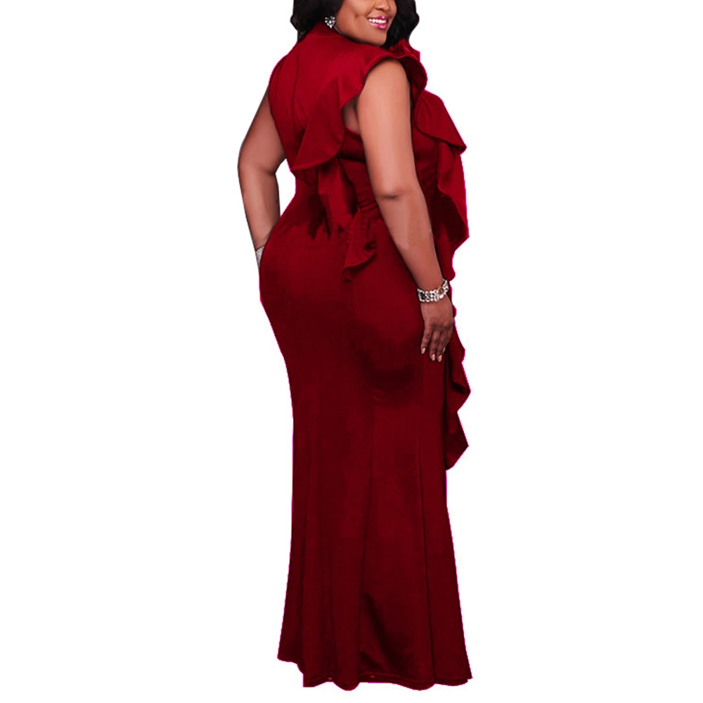 Женская одежда большого размера вечернее платье весна лето 2018 элегантные