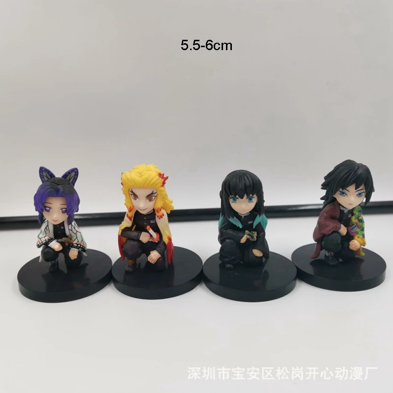 

9PC Demon Slayer Anime Kimetsu No Yaiba Kochou Shinobu Tomioka Giyuu Cosplay Doll Model Toy Set Gift Decoration