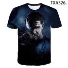 Футболка мужская с 3D-принтом Веном, Повседневная модная крутая рубашка с круглым вырезом и коротким рукавом, лето