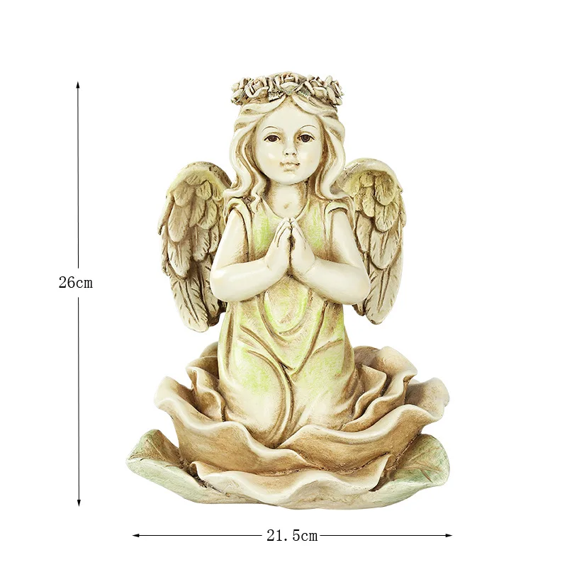 

Nordic creative angel girl garden decoration resin flower fairy ornaments led crafts