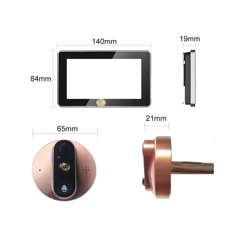 4 3 дюймов wifi Смарт ЖК цифровой глазок дверная камера зритель HD монитор с ночным