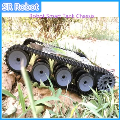 

Metal Plate Robot Smart Tank Chassis Intelligent Tracked Car Caterpillar Crawler Off-Road Vehicle DIY RC Toy Remote Control