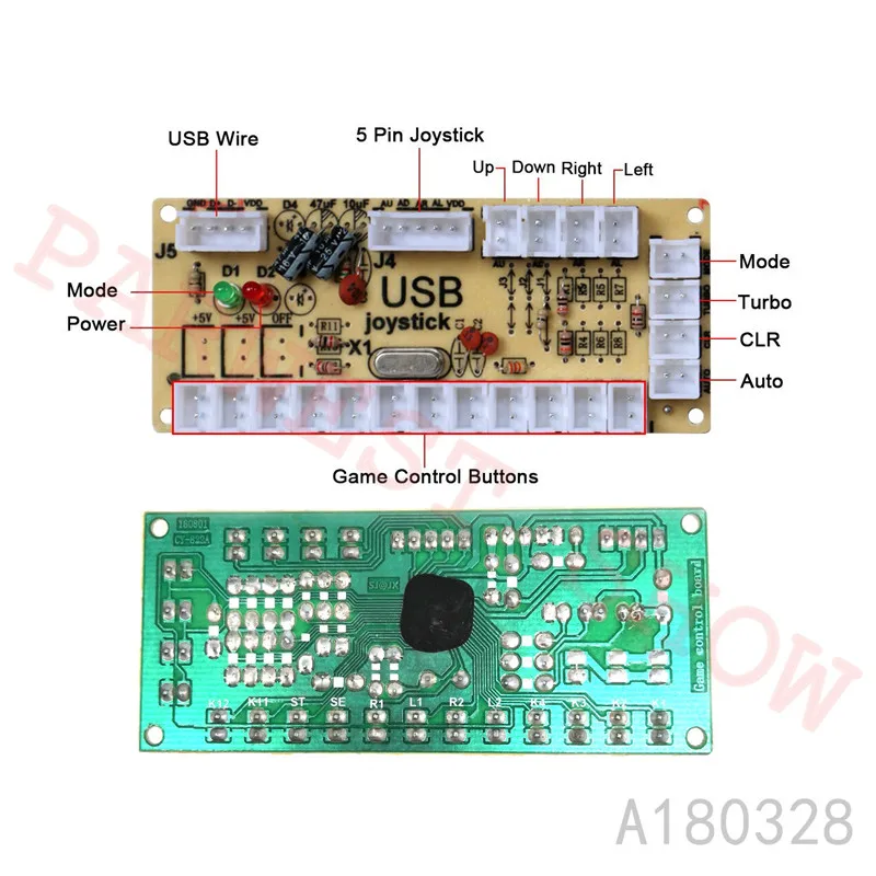 1 плеер красный DIY аркадный набор с нулевой задержкой USB энкодер ПК + JLF TP 8YT Япония