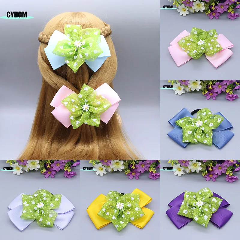 

New Fashion big silk scrunchie hair ties flower Elastic band for hair ladies hair rubber band women's hanfu hair accessory A09-1