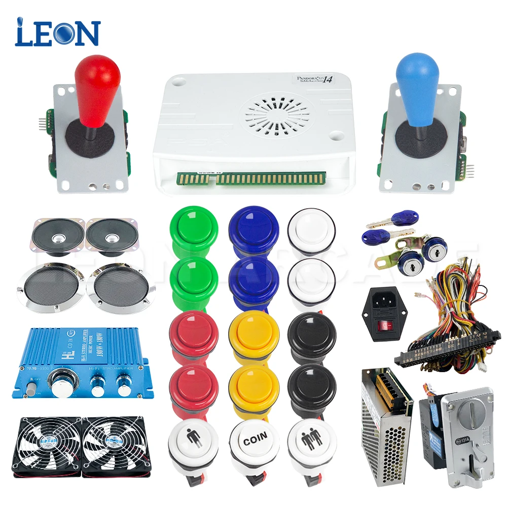 

Neo Geo Pandora Box Saga 14 Happ Arcade Buttons 5 Pin 8 Way Kit Joystick Arcade Box Pandora Box With Wifi Jamma Board