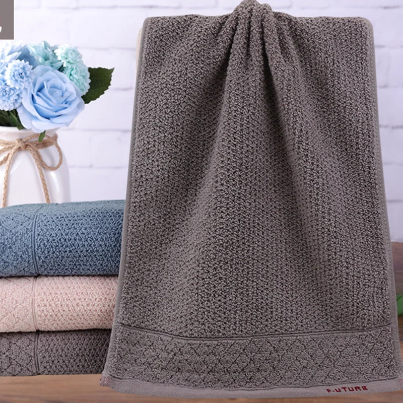 Полотенце однотонное из 100% хлопка быстросохнущее мягкое полотенце для лица