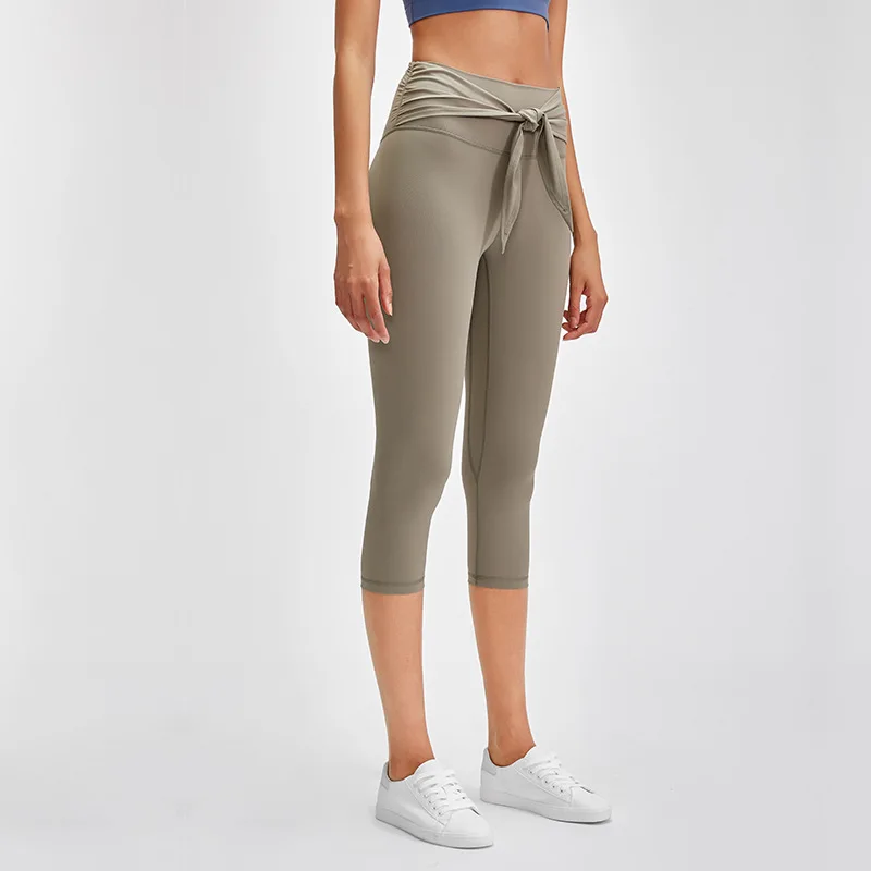 

Yoga Gym Sports Capri Tights Push Up Fitness Leggings High Waist Running Workout Pants