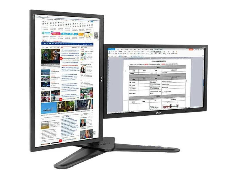 

Desktop Dual Arm Full Motion Mount Holder Stand Dual Stand Monitor Arms Fit for 17"~30" Max Support 10KG Per Arm
