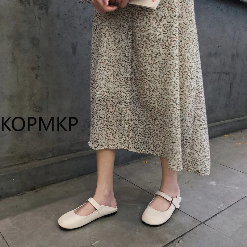 

2021 New Arrival Mary Janes Genuine Leather Round Toe Women Flats Three Colors Beauty Lady Dating Sweet Shoes