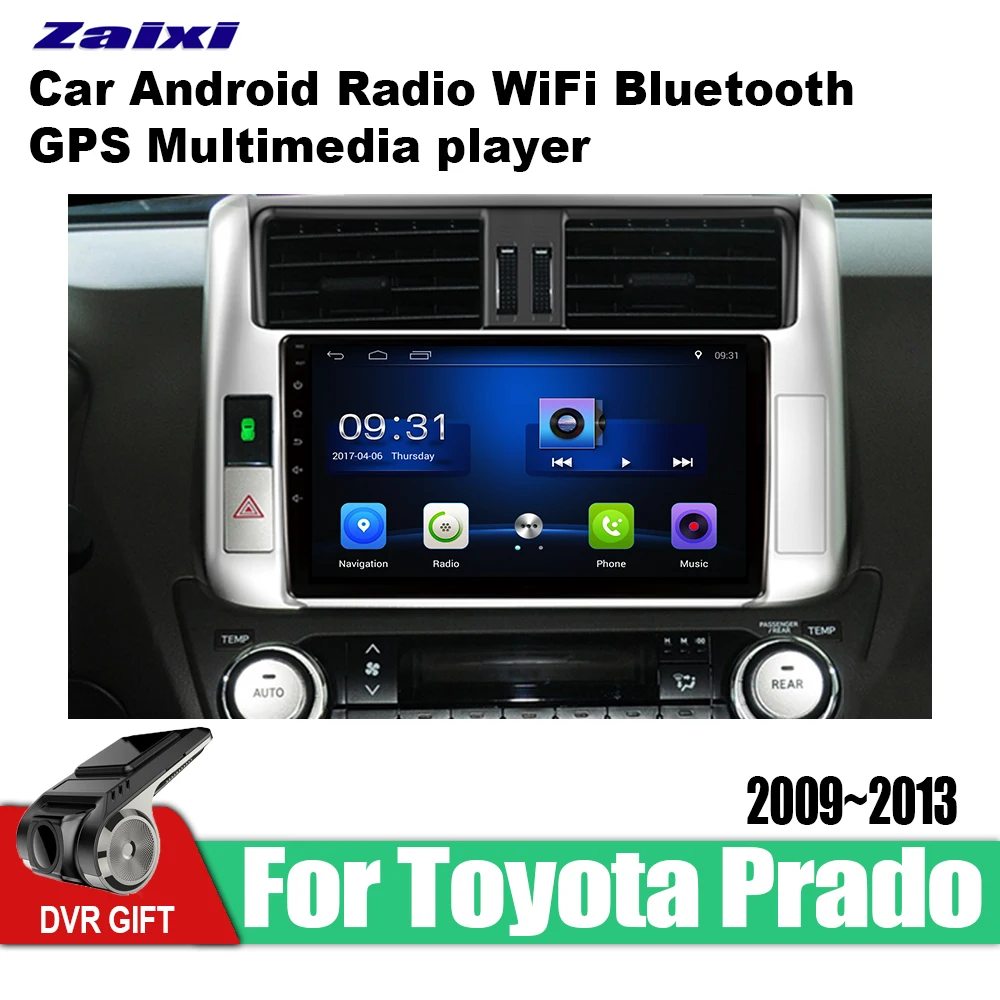 Автомобильный мультимедийный плеер ZaiXi Android с GPS для Toyota Land Cruiser Prado 150 2009 ~ 2013