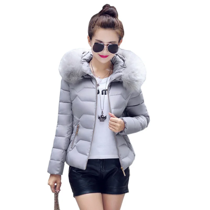 Зимняя женская куртка с искусственным мехом и капюшоном парка пальто Толстая