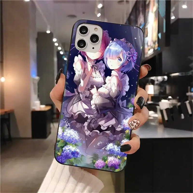 Чехол для телефона HUAGETOP Rem и Ram Re Zero iphone 12 pro max 11 XS MAX 8 7 6 6S Plus X 5S SE 2020 XR | Мобильные