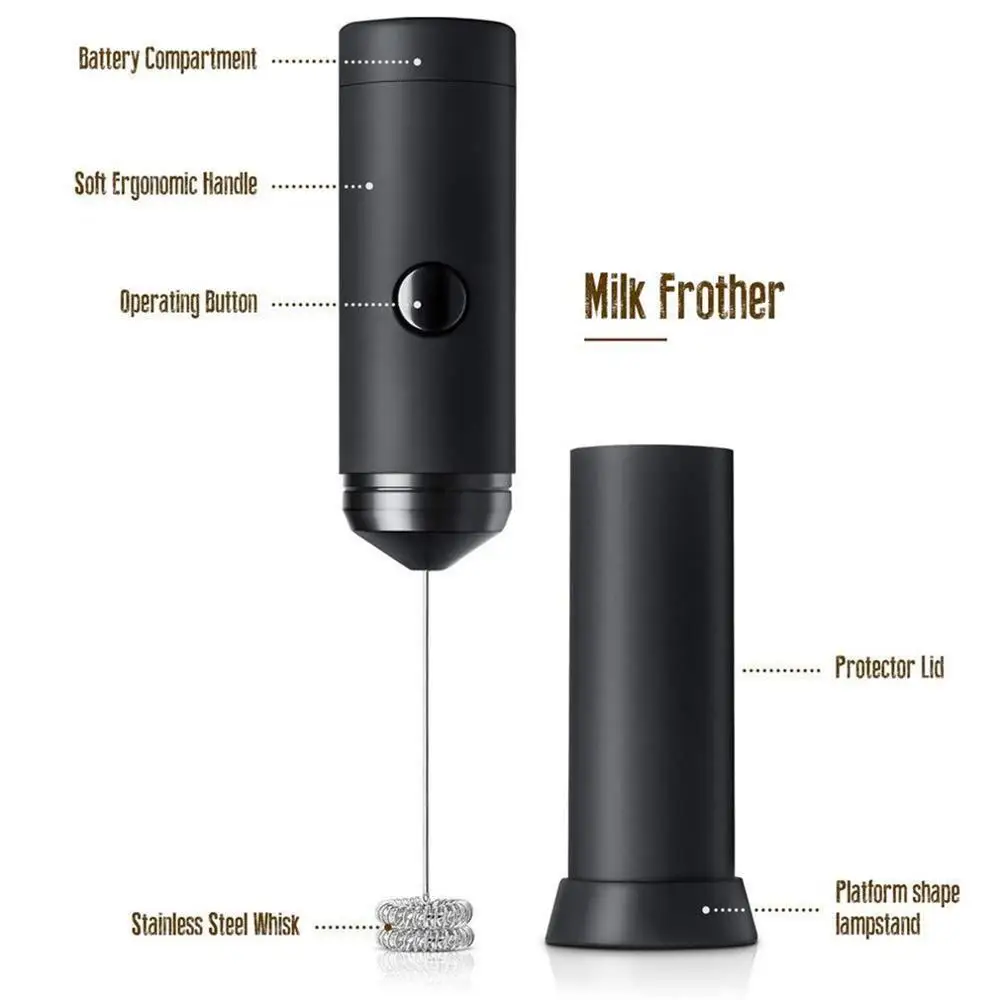 

Stainless Steel Mixer Milk Frother Durable Automatic Adjustable Household Stainless Steel Mixer Milk Frother