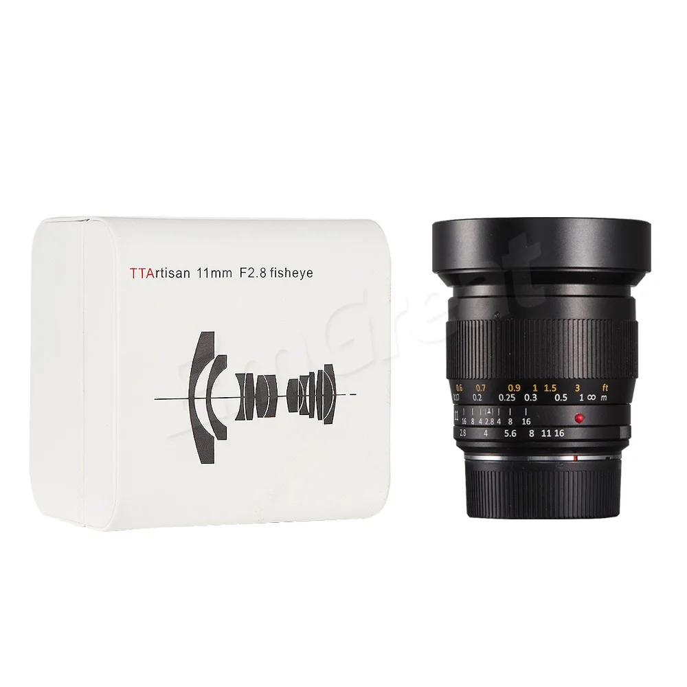 TTArtisan Full Fame 11 мм F2.8 ультра-Широкий Рыбий глаз ручной объектив E mount для Sony A7II A7RII A6600