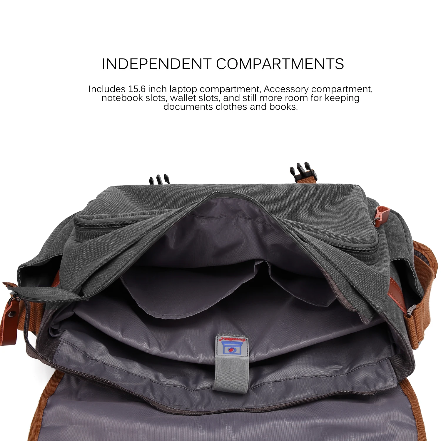 CoolBELL 17.3 Inch Laptop Bag Messenger Bag Notebook College Shoulder Bag Multi-Function Large Computer Business Work Briefcase