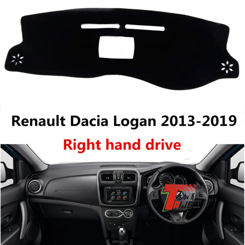 TAIJS Приборная панель автомобиля солнцезащитный чехол для Dacia Loagn 2013- правый руль Автомобильная приборная панель коврик для Reanult Logan