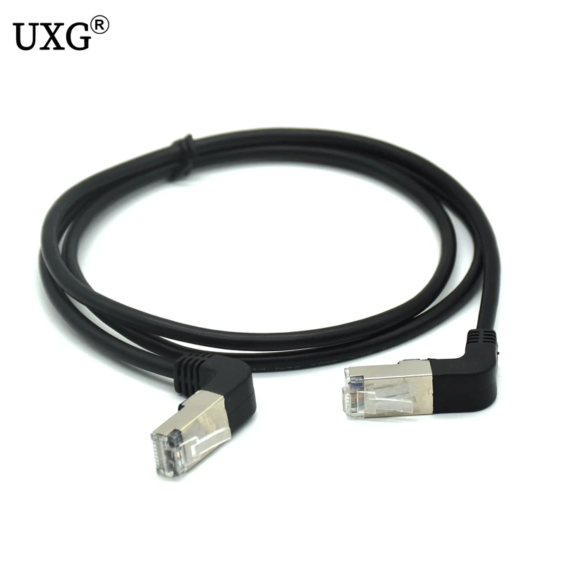 

Double Elbow Down & Up Angled 90 Degree cat5e 8P8C FTP STP UTP Cat 5e Ethernet Network Cable RJ45 Lan Patch Cord 0.5m-5m