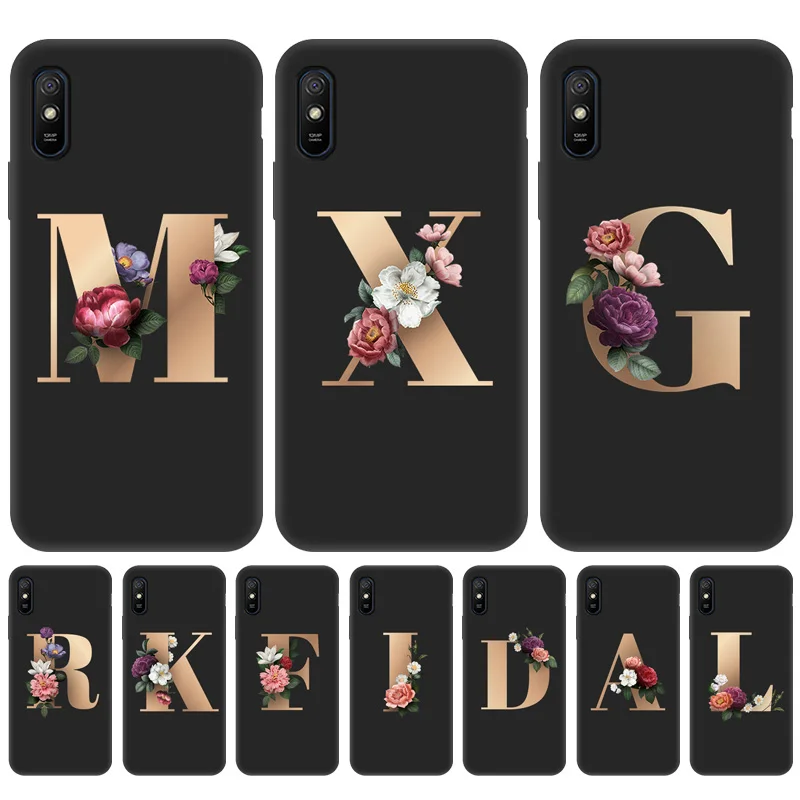 

Alphabet Flower Case For Xiaomi Redmi 9A Case Silicon Phone Fundas On Xiaomi Redmi9 9 9C NFC 9T 9i Redmi9C Redmi9A Covers Coque