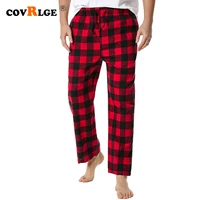covrlge mens cotton super soft flannel check pajama pants men comfortable pants spring autumn yoga pants home pants mkx101