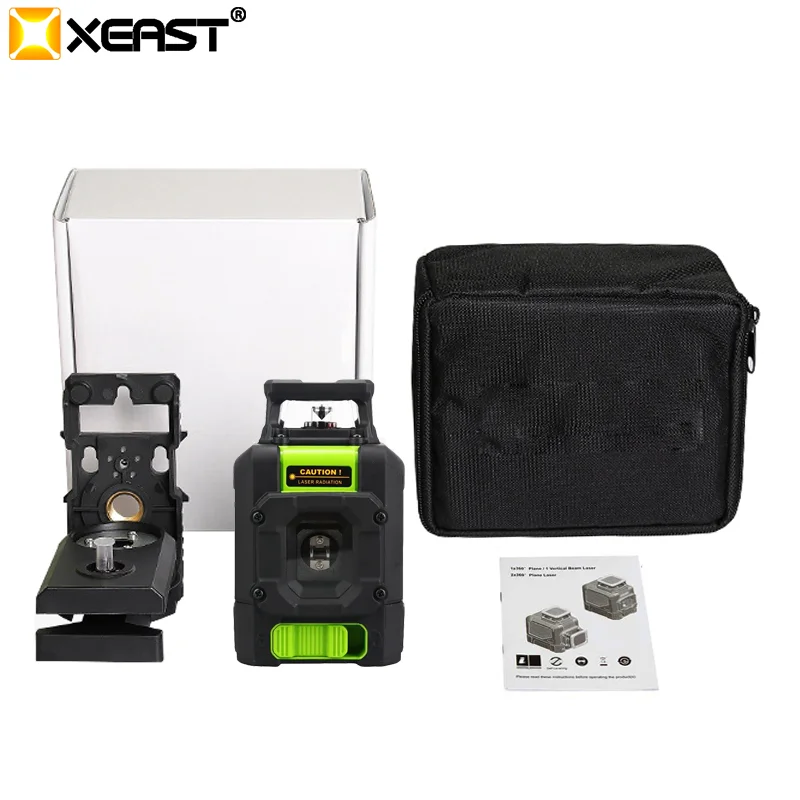 XEAST XE-901 5 линий 3D зеленые лазерные нивелиры самонивелирующиеся 360 горизонтальный вертикальный крест супер мощный зеленый лазерный луч