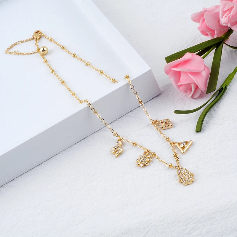 Изысканный кристалл геометрический ручной треугольник солнце ромб змея кулон