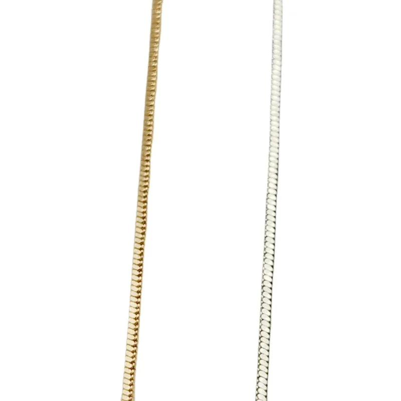 

2meter 1/1.2mm Snake Necklace Chain Gold Silver Tone Copper Bulk Chain for DIY Jewelry Making Handmade Bracelets Anklet Findings