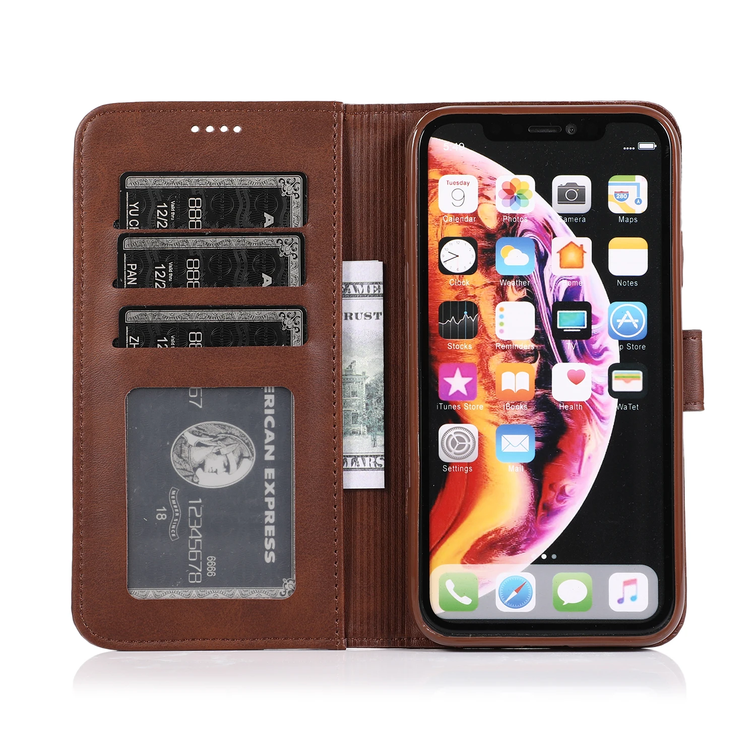 Кожаный чехол для Apple iPhone 11 Pro 8 7 6S 6 Plus XR X XS Max SE 5S 5 Ретро Чехол-книжка для iPhone 6S 7 8 Plus чехол-кошелек