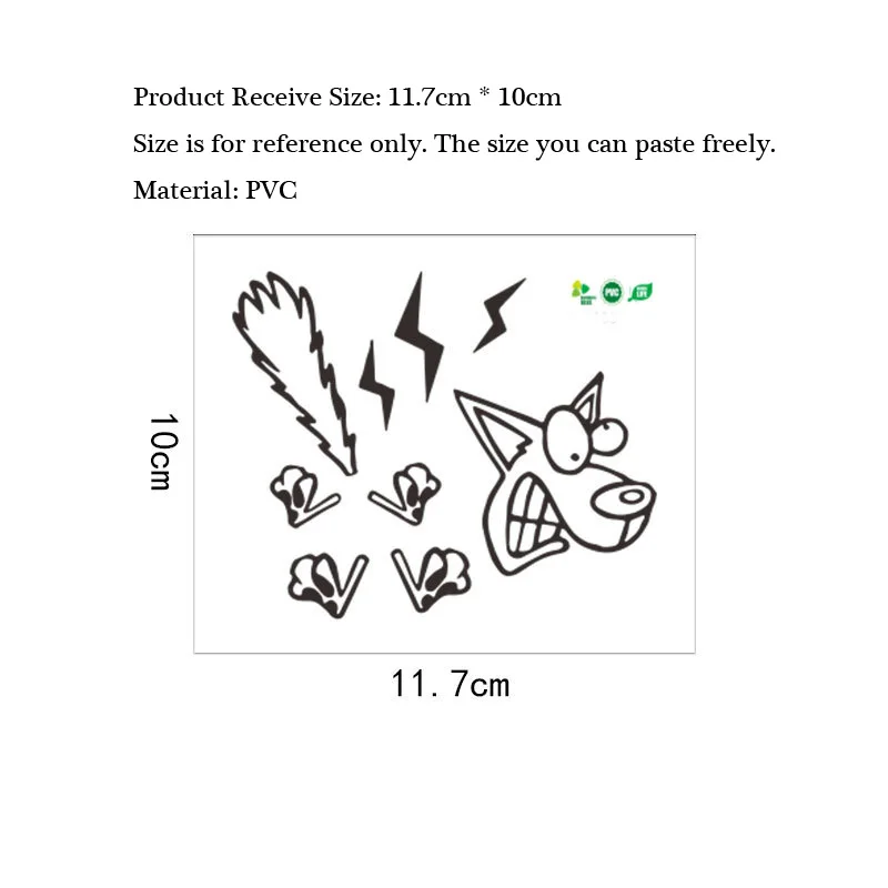Настенный стикер с электрошоком для мультфильма Собака съемные забавные